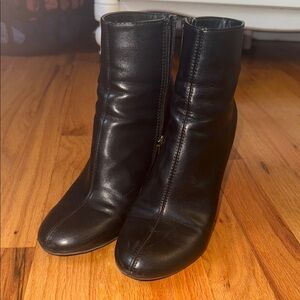 Black Leather Ankle Boots size 8.5